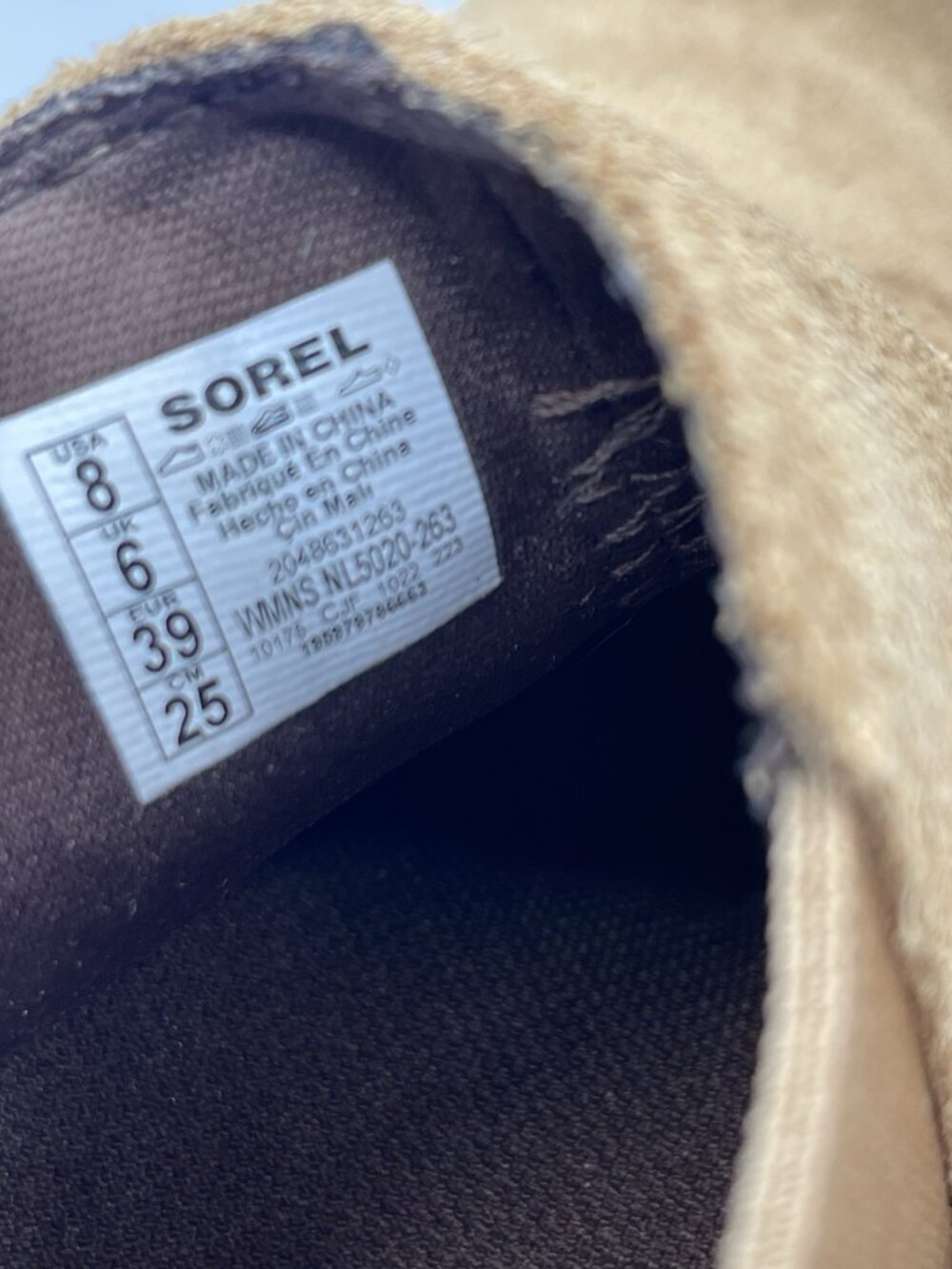Sorel Women's Evie II Chelsea Boots Womens Size 8 Caribou Buff Gum Leather Suede - Picture 8 of 16